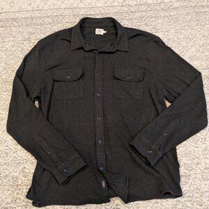 Faherty Legend sweater shirt heathered black twill size XXL
